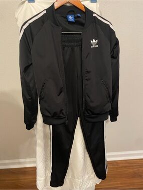 adidas Black Track Set